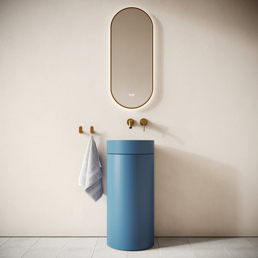 Colonna Azure Concrete Freestanding Basin 400mm