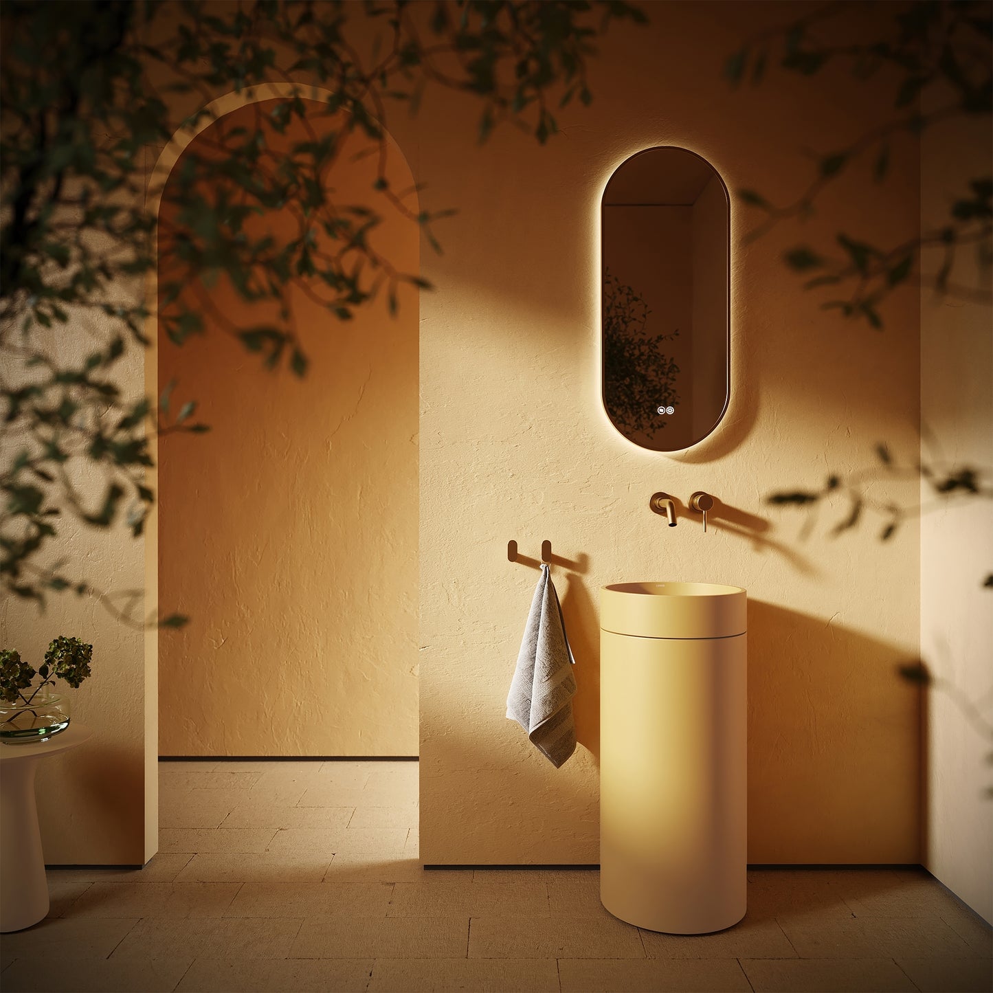 Colonna Saffron Concrete Freestanding Basin 400mm