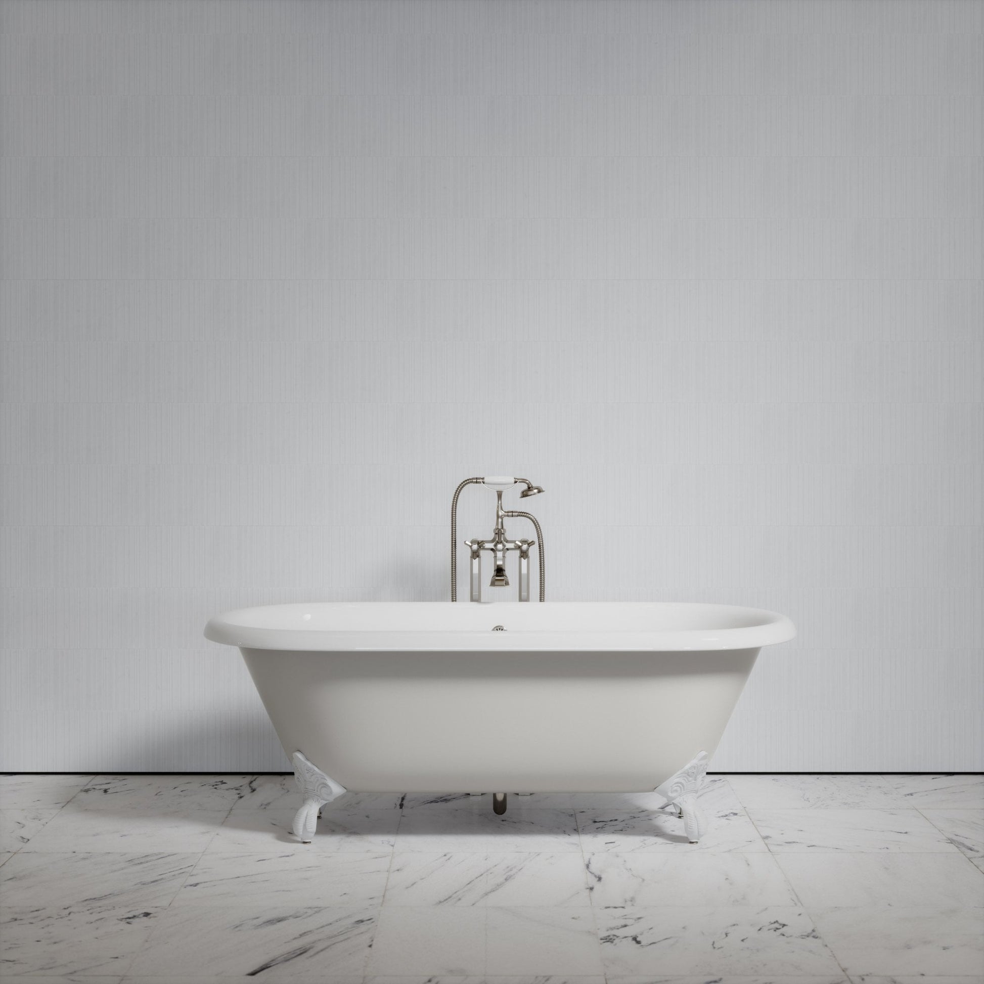 Connaught Matte Stone Freestanding Roll Top Cast Iron Bath 1675mm