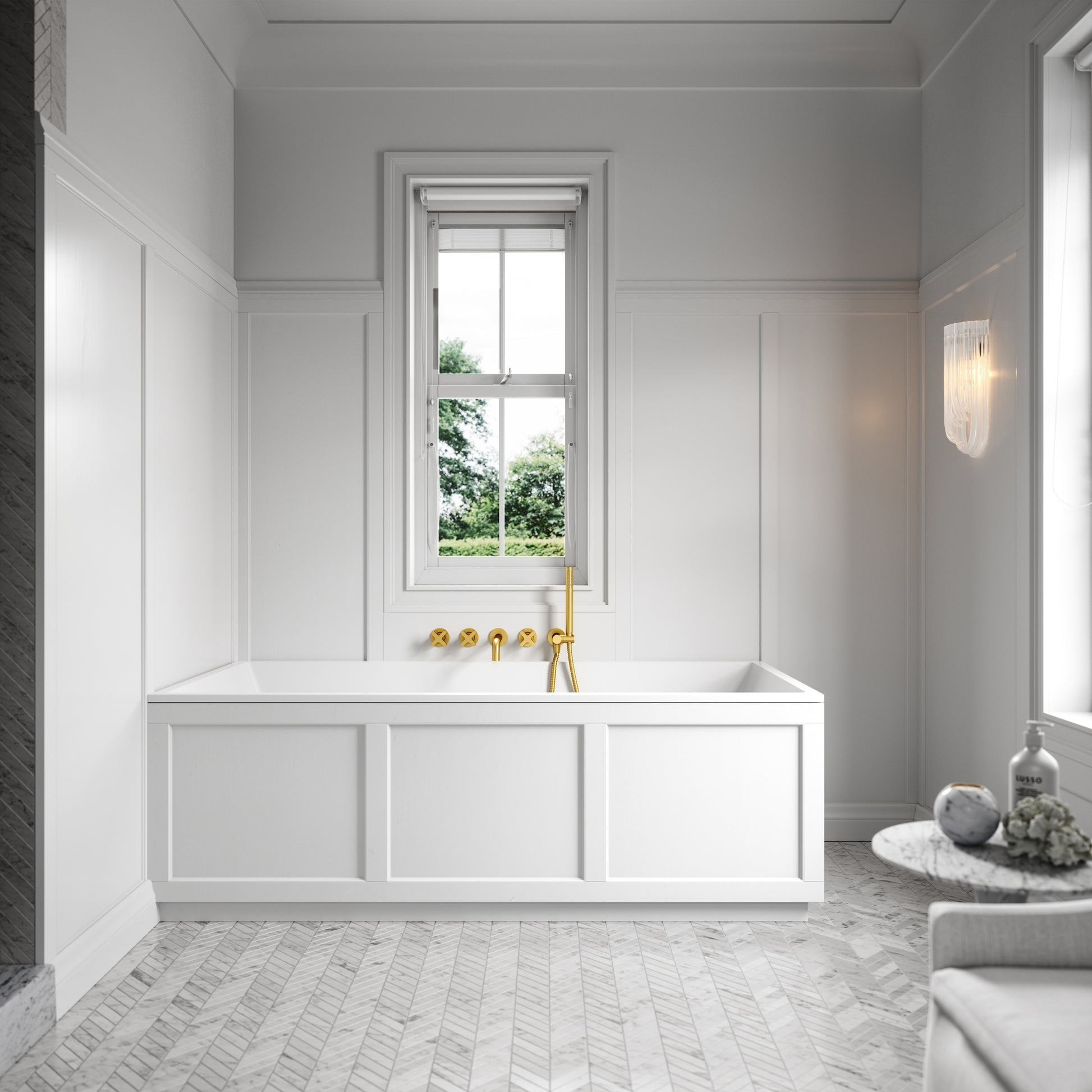 Connaught Primed White Wooden Adjustable Bath Front Panel 1700mm