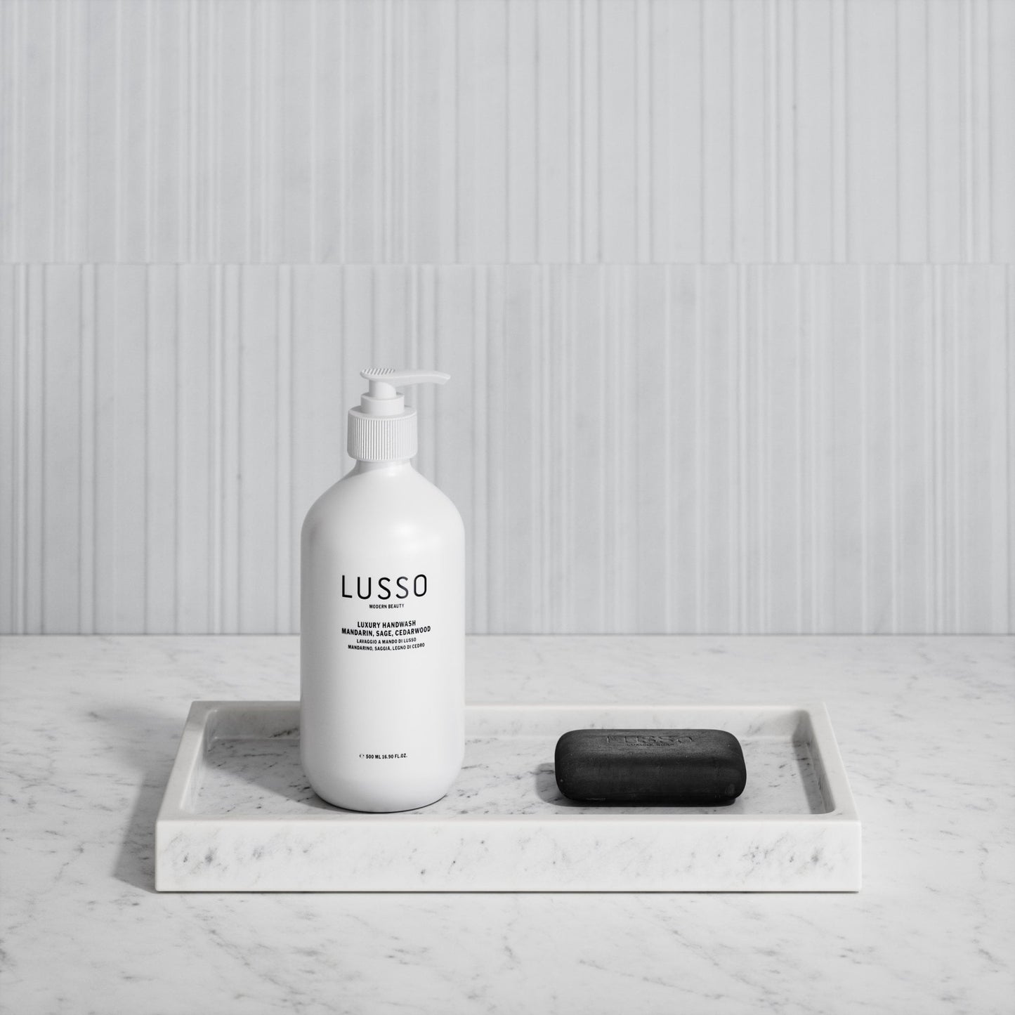 Consero Carrara Marble Large Rectangular Tray