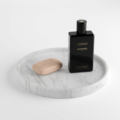 Consero Carrara Marble Large Round Tray