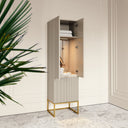 Couture Matte Velvet Beige Beauty Storage Cabinet 500mm
