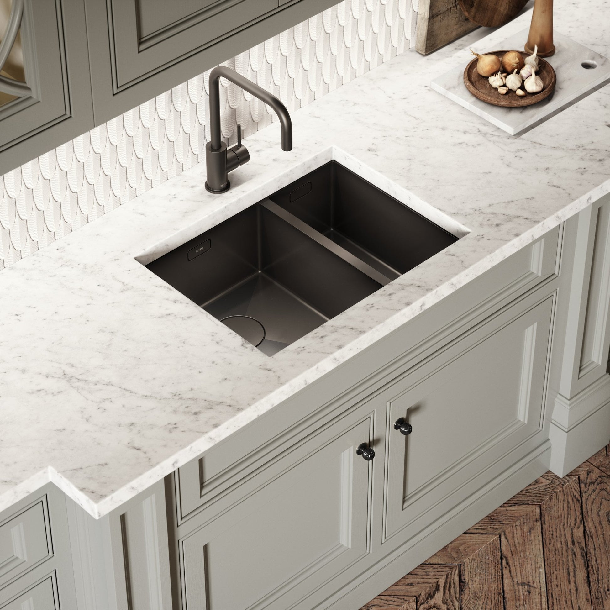 Cubo Gunmetal Black Undermount 1.5 Kitchen Sink