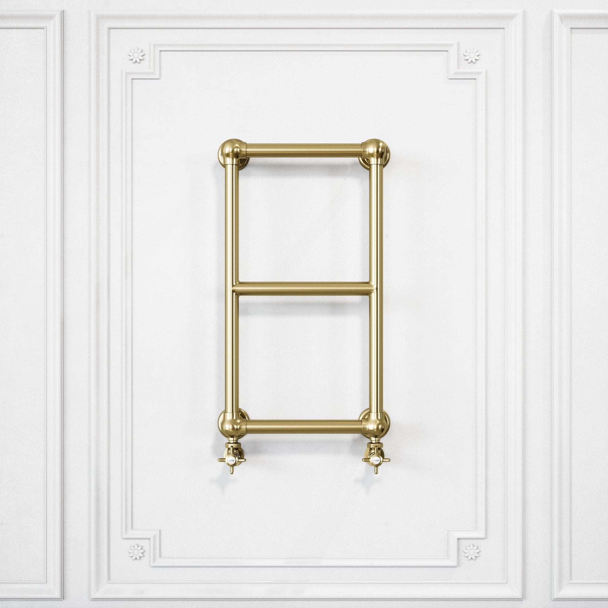 Curzon Wall Mounted 3-bar Traditional Heated Towel Warmer Radiator Brushed Gold