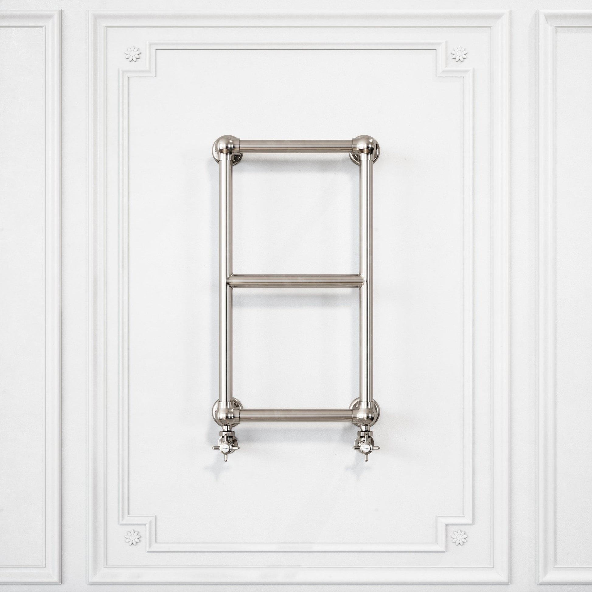 Curzon Wall Mounted 3-bar Traditional Heated Towel Warmer Radiator Polished Nickel