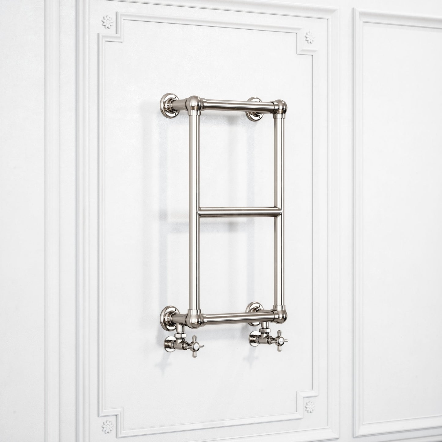 Curzon Wall Mounted 3-bar Traditional Heated Towel Warmer Radiator Polished Nickel