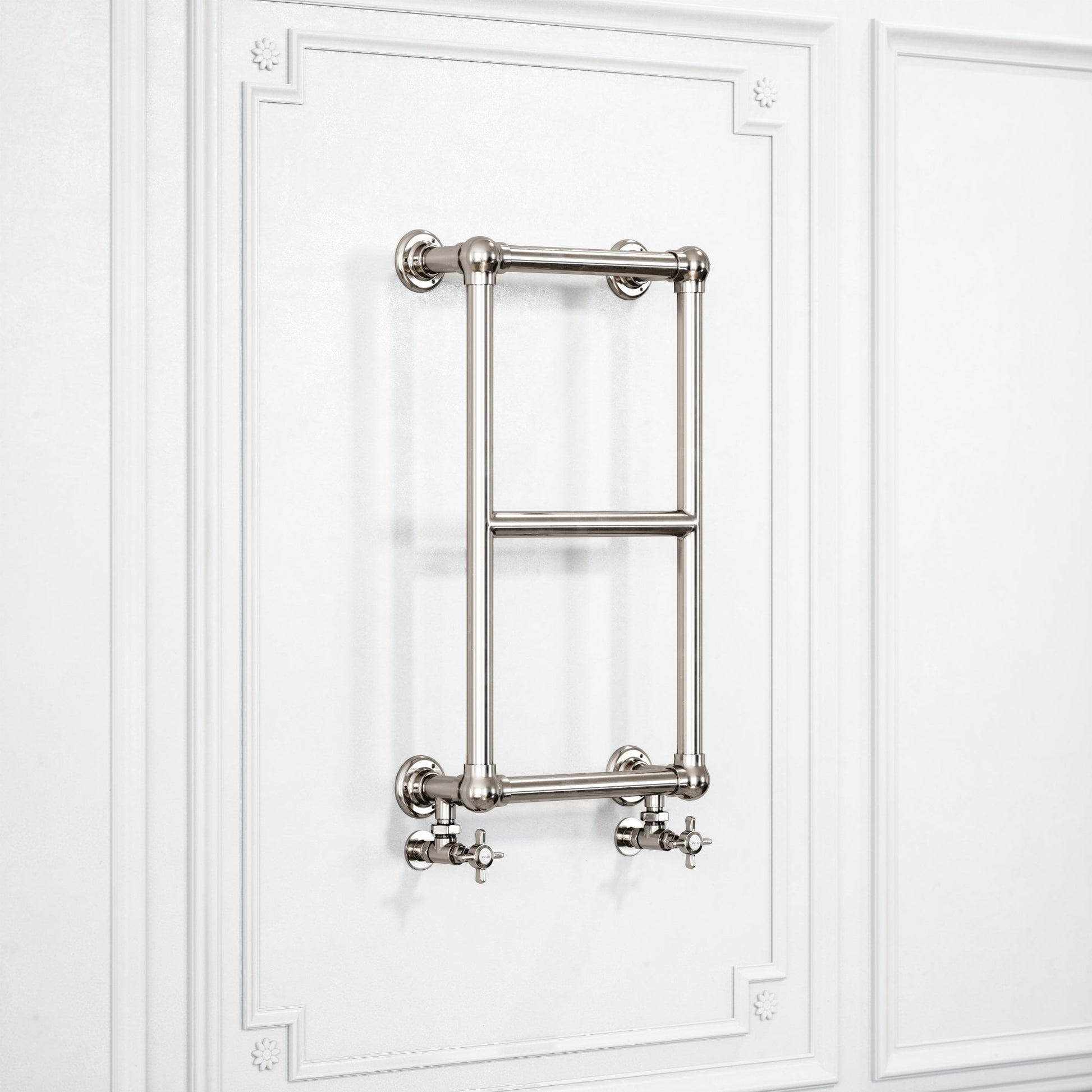 Curzon Wall Mounted 3-bar Traditional Heated Towel Warmer Radiator Polished Nickel