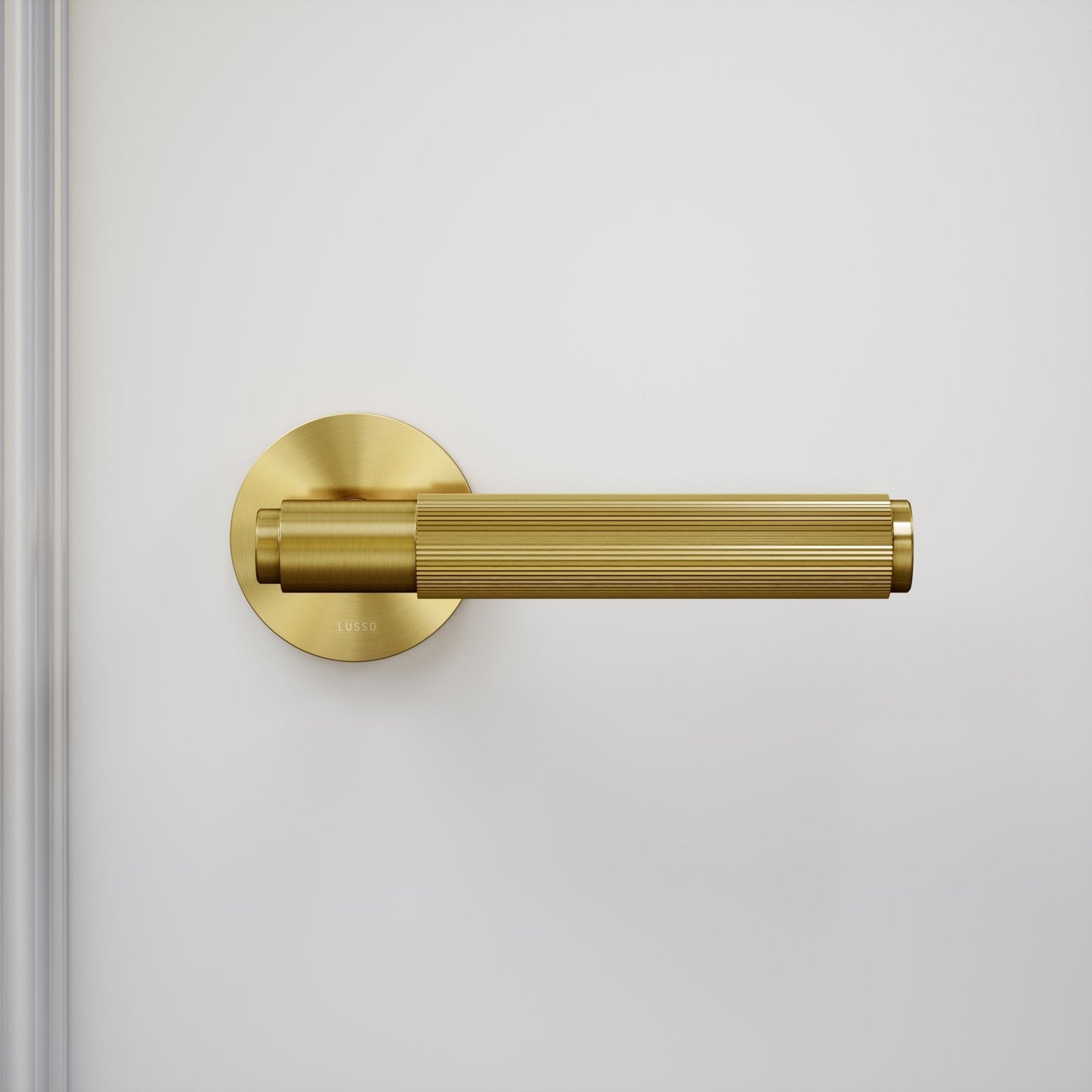 Dali Fluted Brushed Gold Door Handle and Hinge Bundle