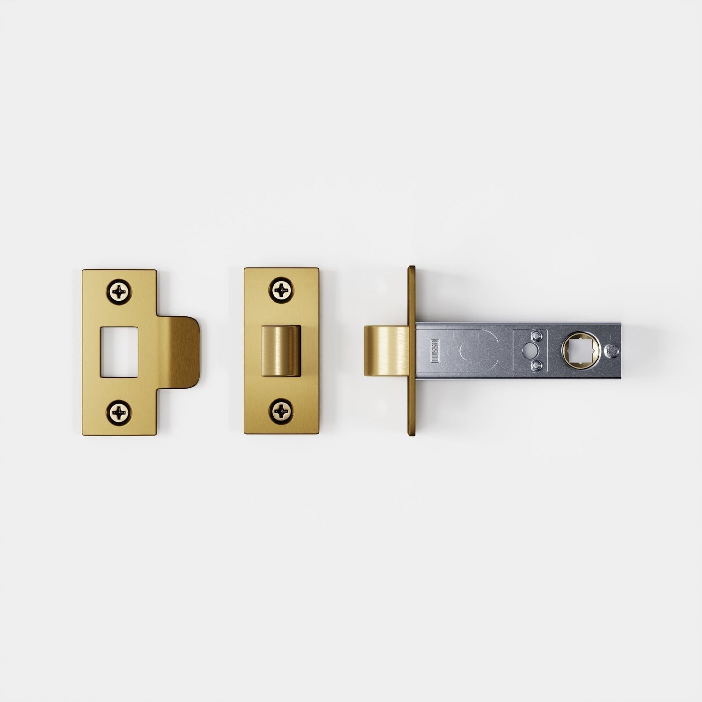 Dali Fluted Brushed Gold Door Handle and Hinge Bundle