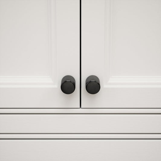 Dali Fluted Matte Black Furniture Knobs