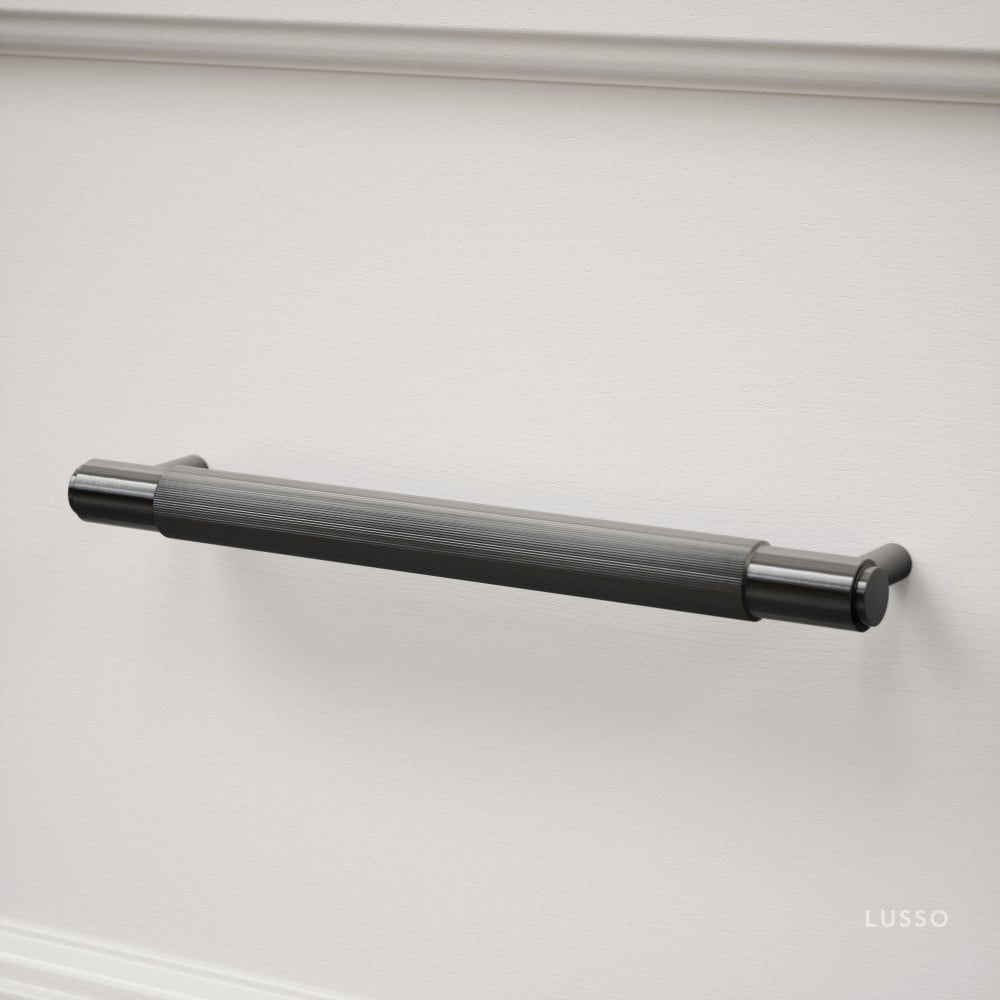 Dali Fluted Matte Black Pull Bar 250mm