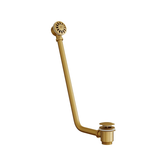 Deco Brushed Gold Low Profile Exposed Bath Overflow Waste Kit