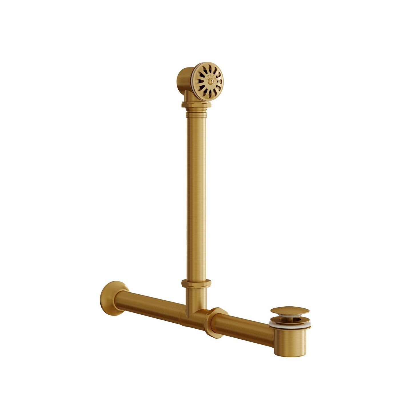 Deco Brushed Gold Universal Exposed Overflow Bath Waste Kit