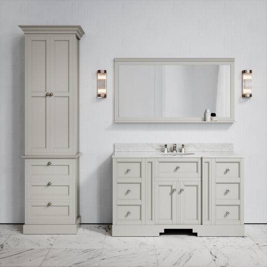 Deco Harland Velvet Matte Stone Floorstanding Storage Cabinet