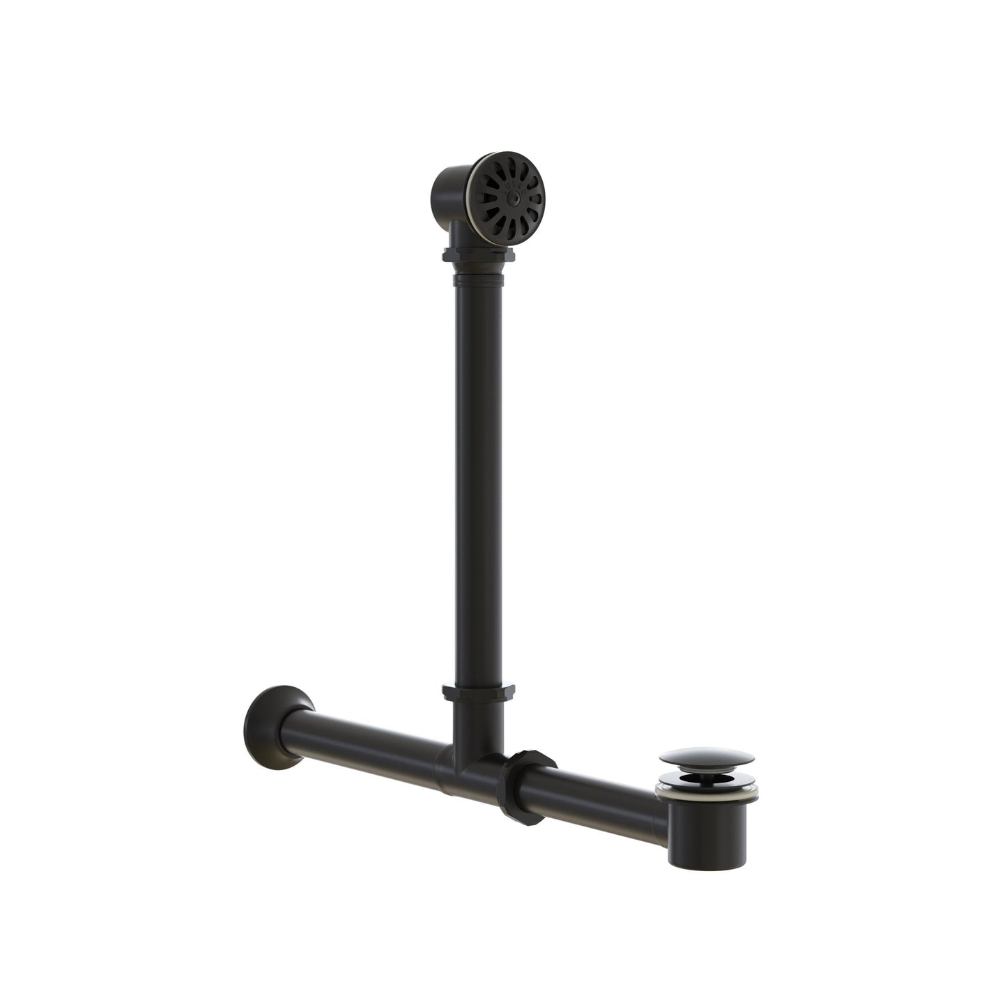 Deco Matte Black Universal Exposed Bath Overflow Waste Kit