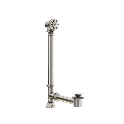 Deco Polished Nickel Universal Exposed Bath Overflow Waste Kit