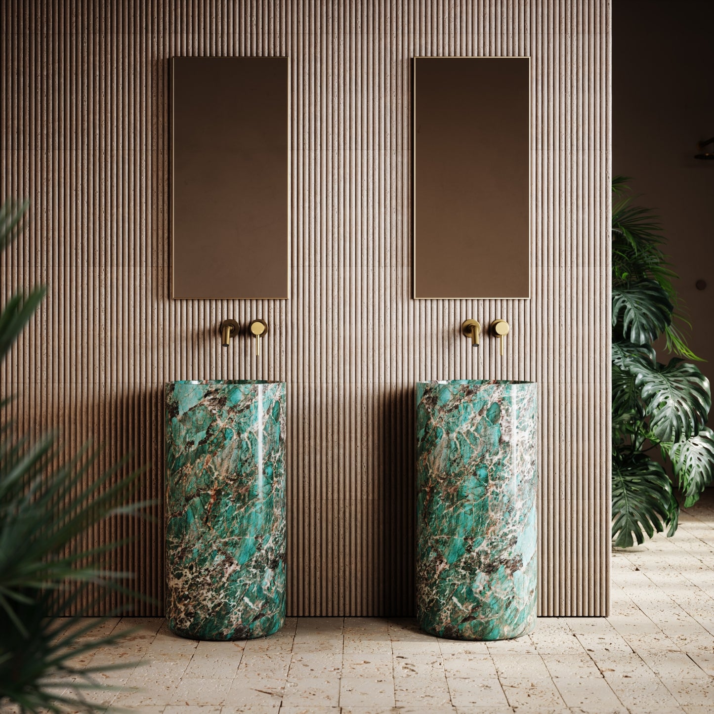 Designo Tiffany Marble Pedestal Basin 400mm
