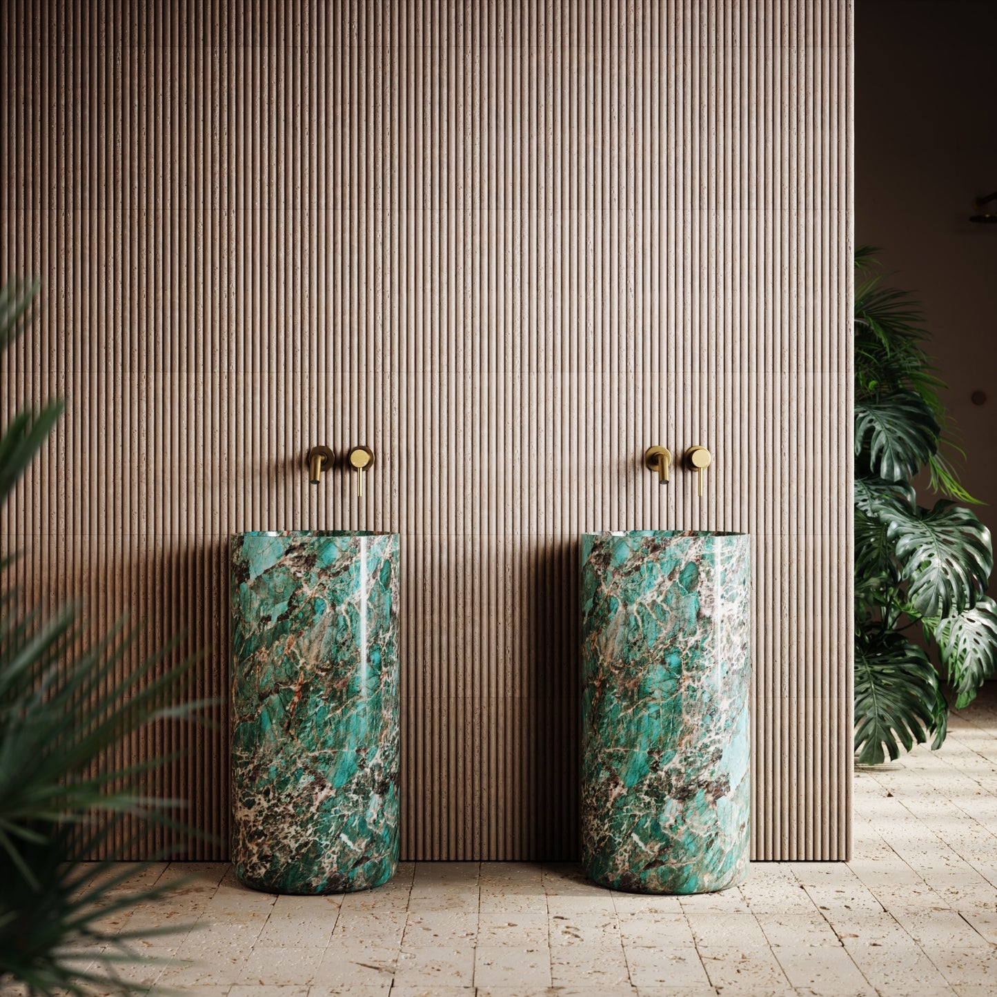 Designo Tiffany Marble Pedestal Basin 400mm