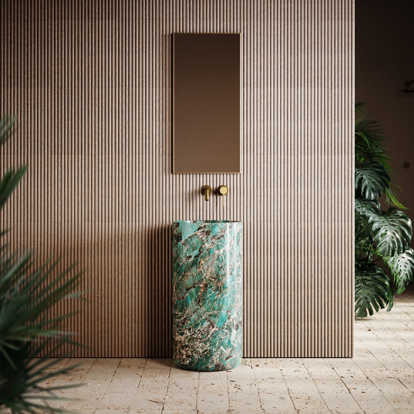 Designo Tiffany Marble Pedestal Basin 400mm