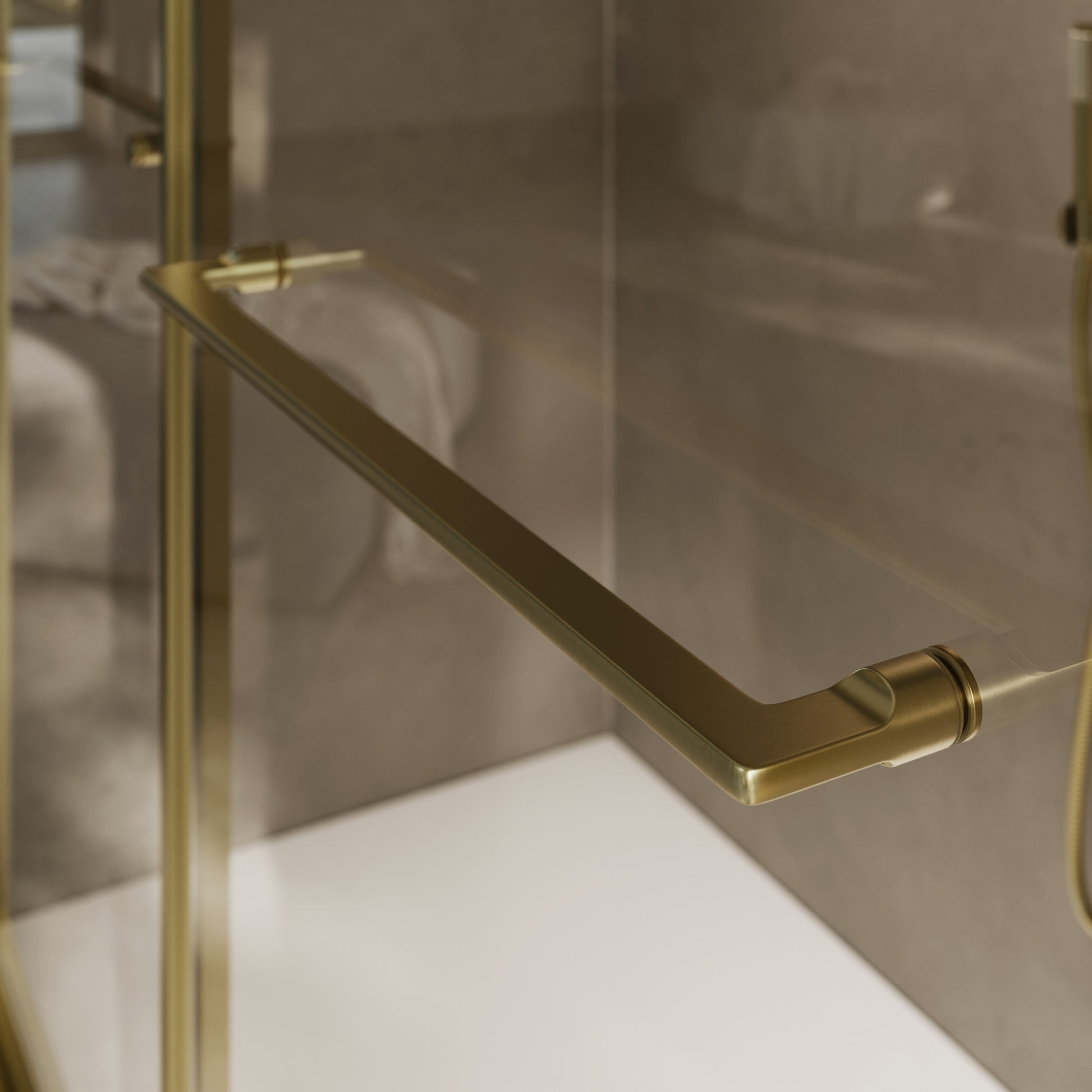 Dolce Brushed Gold Sliding Door with Soft Close (All Sizes)