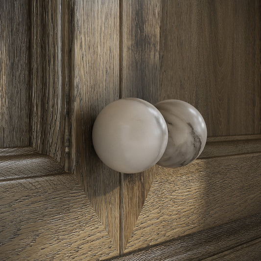 Dome Arabescato Cabinet Knob 40mm