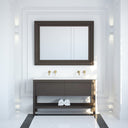 Dorchester Grey Oak Double Vanity Unit with Stone Basin 1500mm