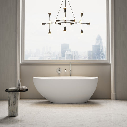 Egg Shell Freestanding Mini Stone Bath 1500mm