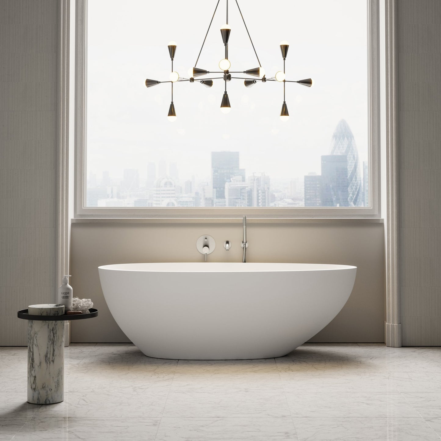 Egg Shell Freestanding Stone Bath 1700mm