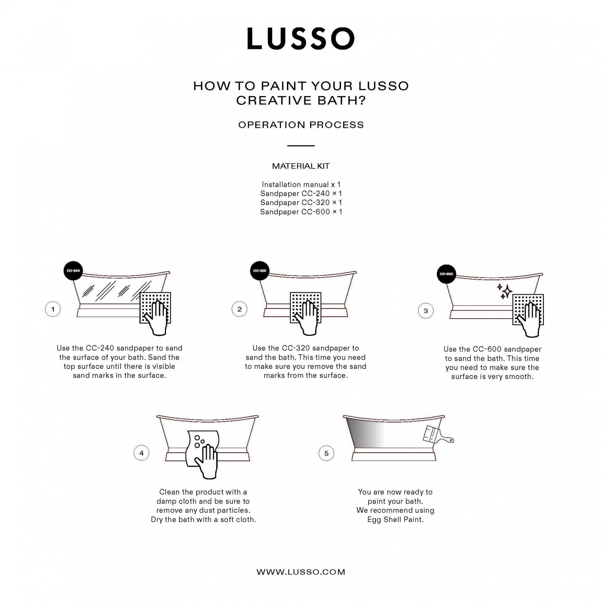 Ellington Primed White Freestanding Roll Top Cast Iron Bath 1720mm