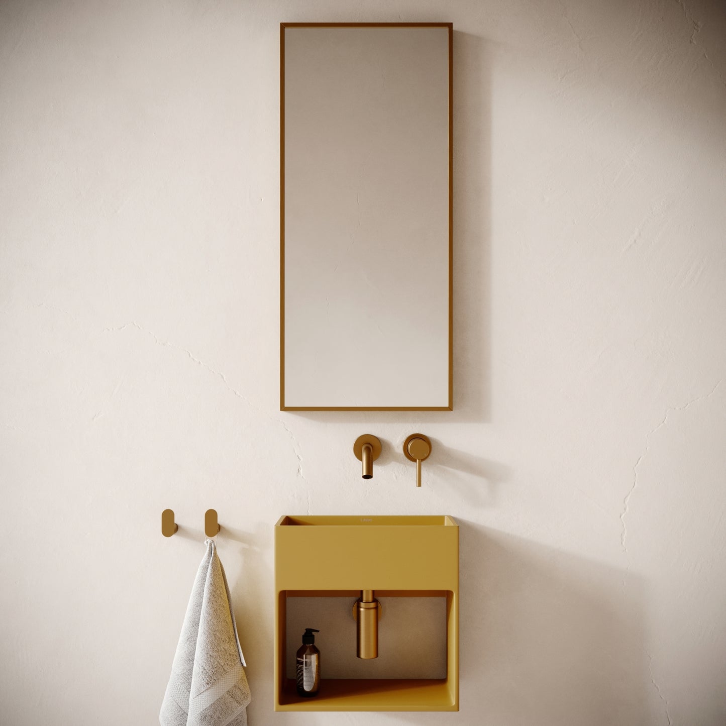 Esposa Saffron Concrete Wall Hung Basin 400mm