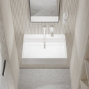 Ethos Slim Wall Hung Stone Basin 620mm