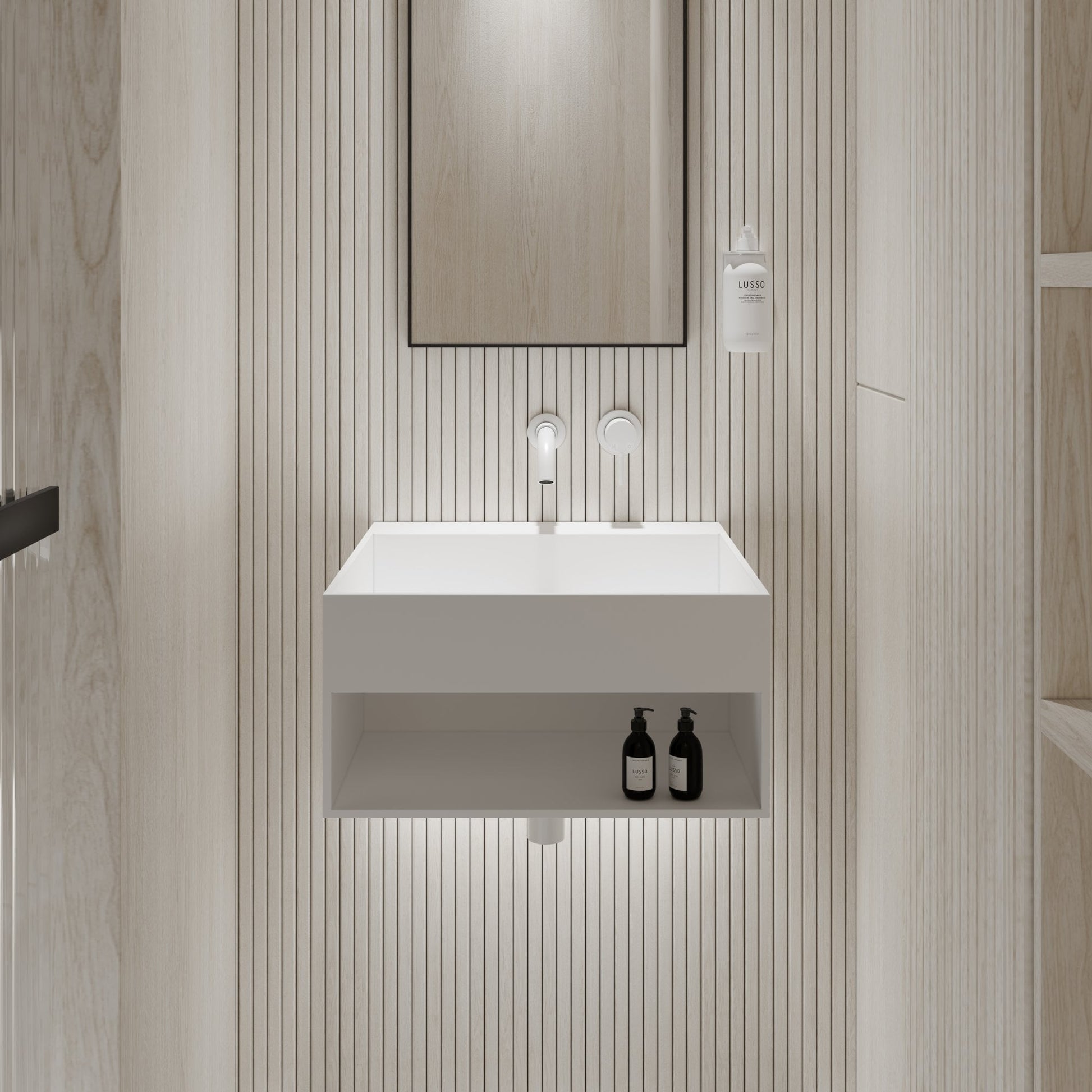 Ethos Wall Hung Stone Basin 500mm