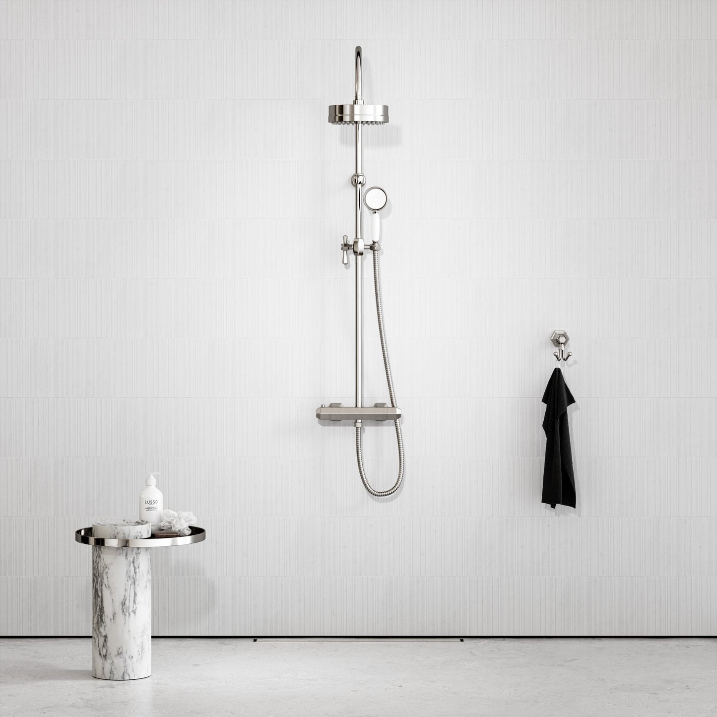 Eton Polished Nickel 2-way Thermostatic Shower System