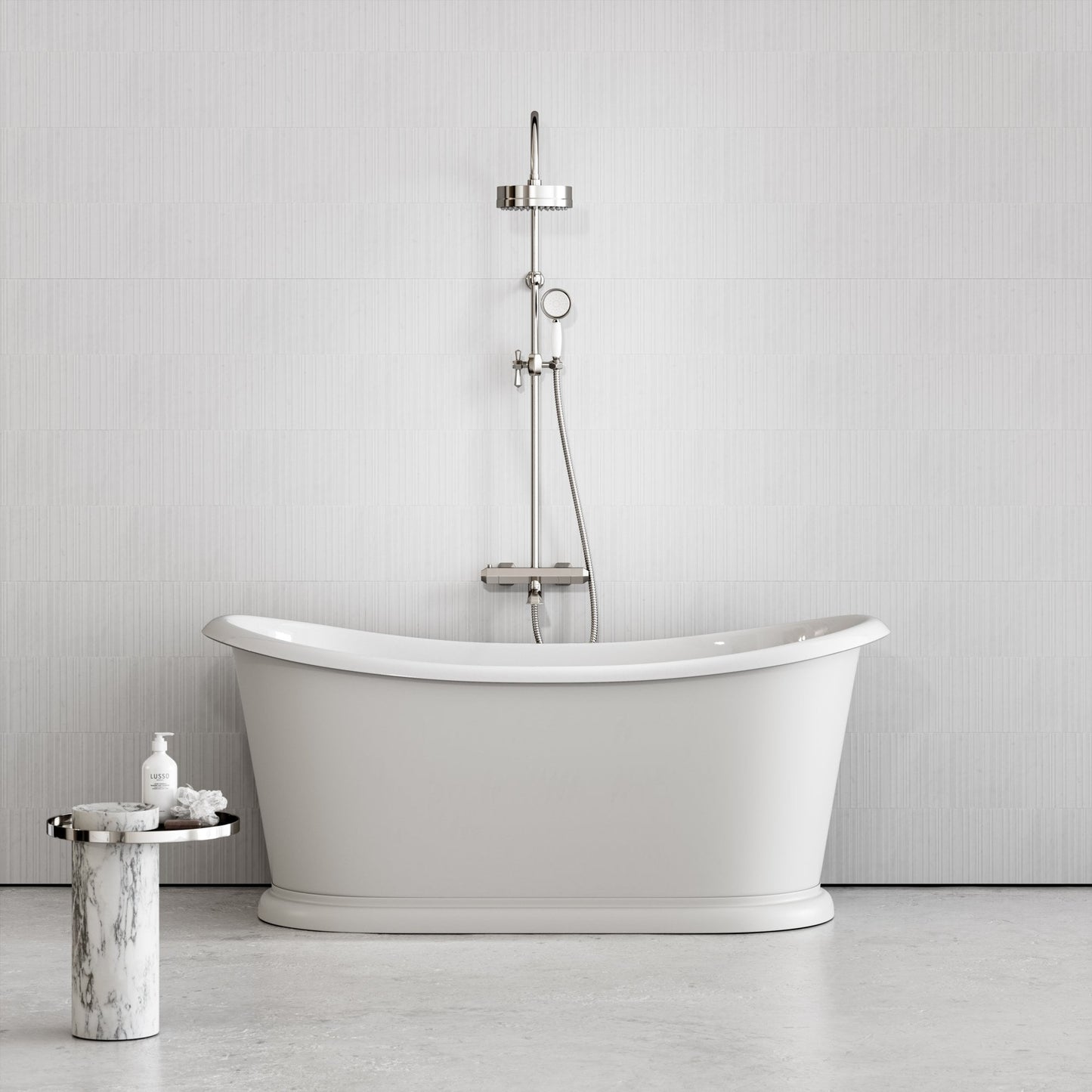 Eton Polished Nickel 3-way Thermostatic Bath Shower System