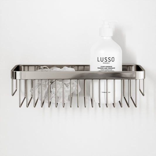 Eton Polished Nickel Large Shower Storage Basket