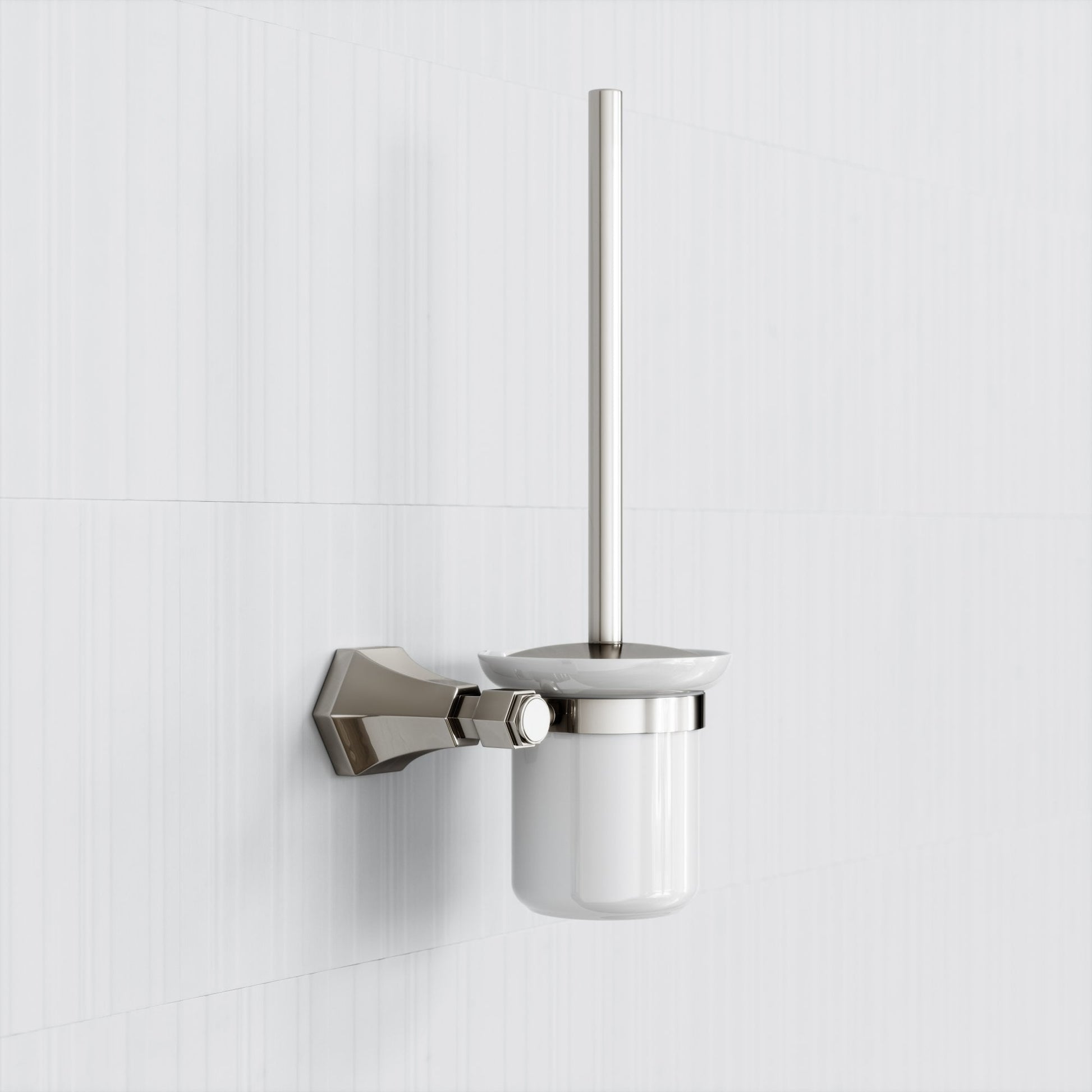 Eton Polished Nickel Wall Mounted Toilet Brush