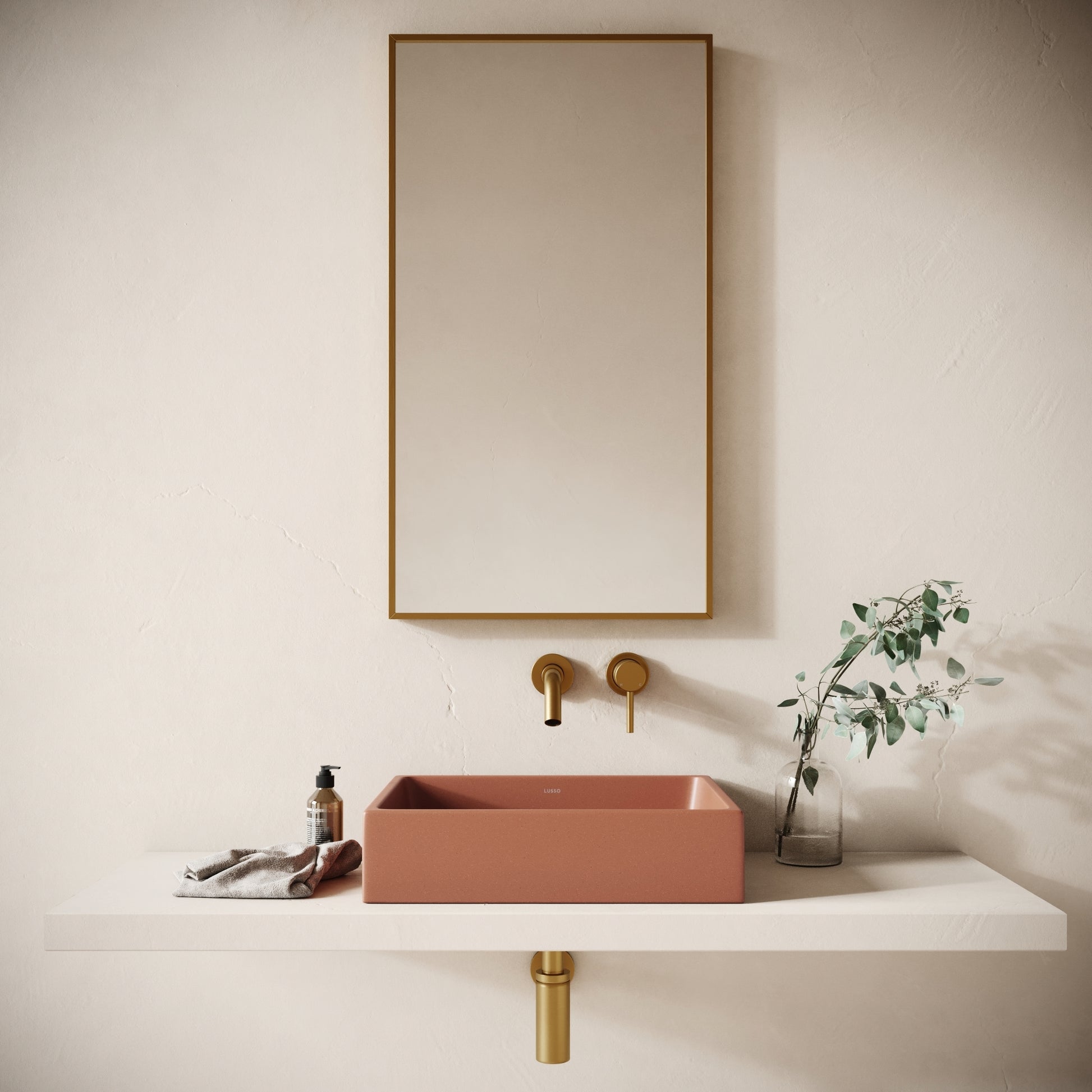 Formata Terracotta Concrete Countertop Basin 496mm