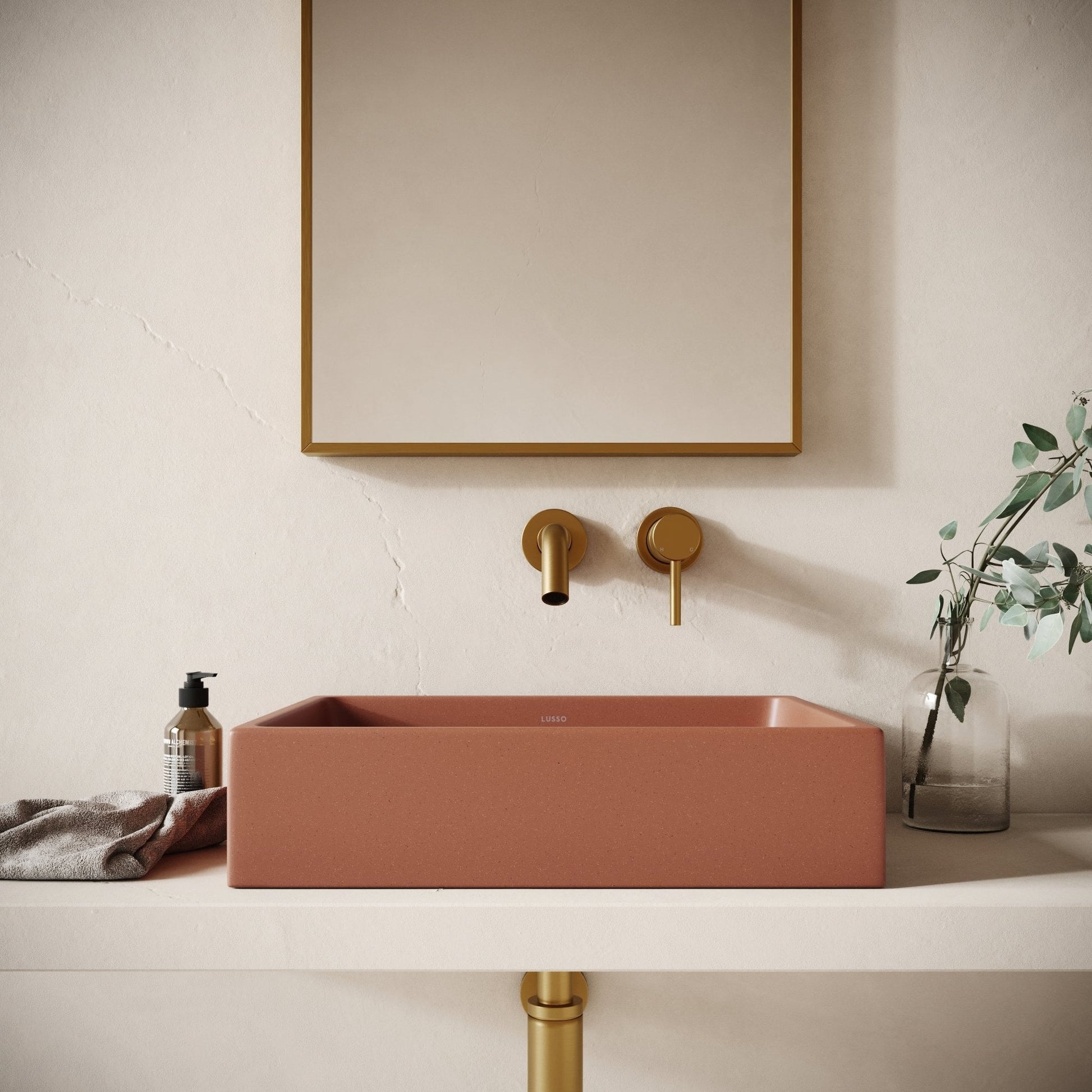 Formata Terracotta Concrete Countertop Basin 496mm