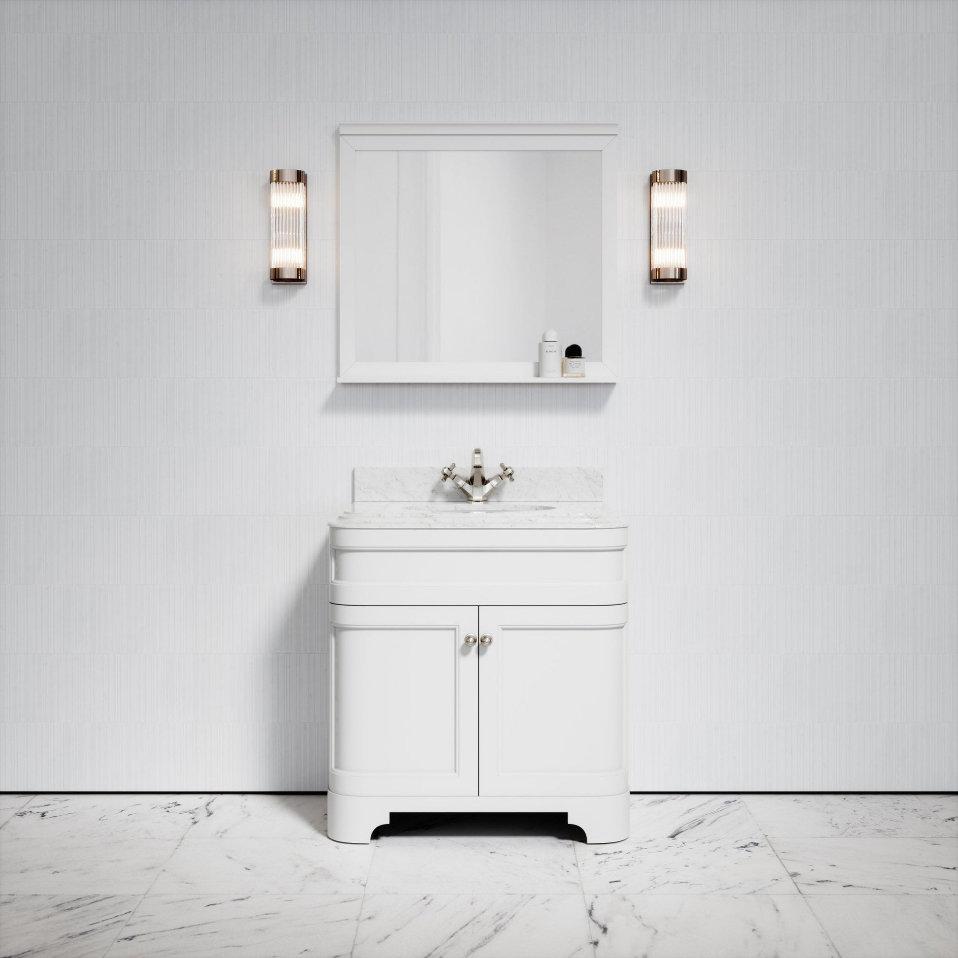 Gainsborough Matte White Mirror 800mm