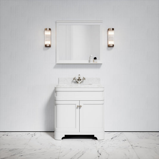 Gainsborough Matte White Mirror 800mm