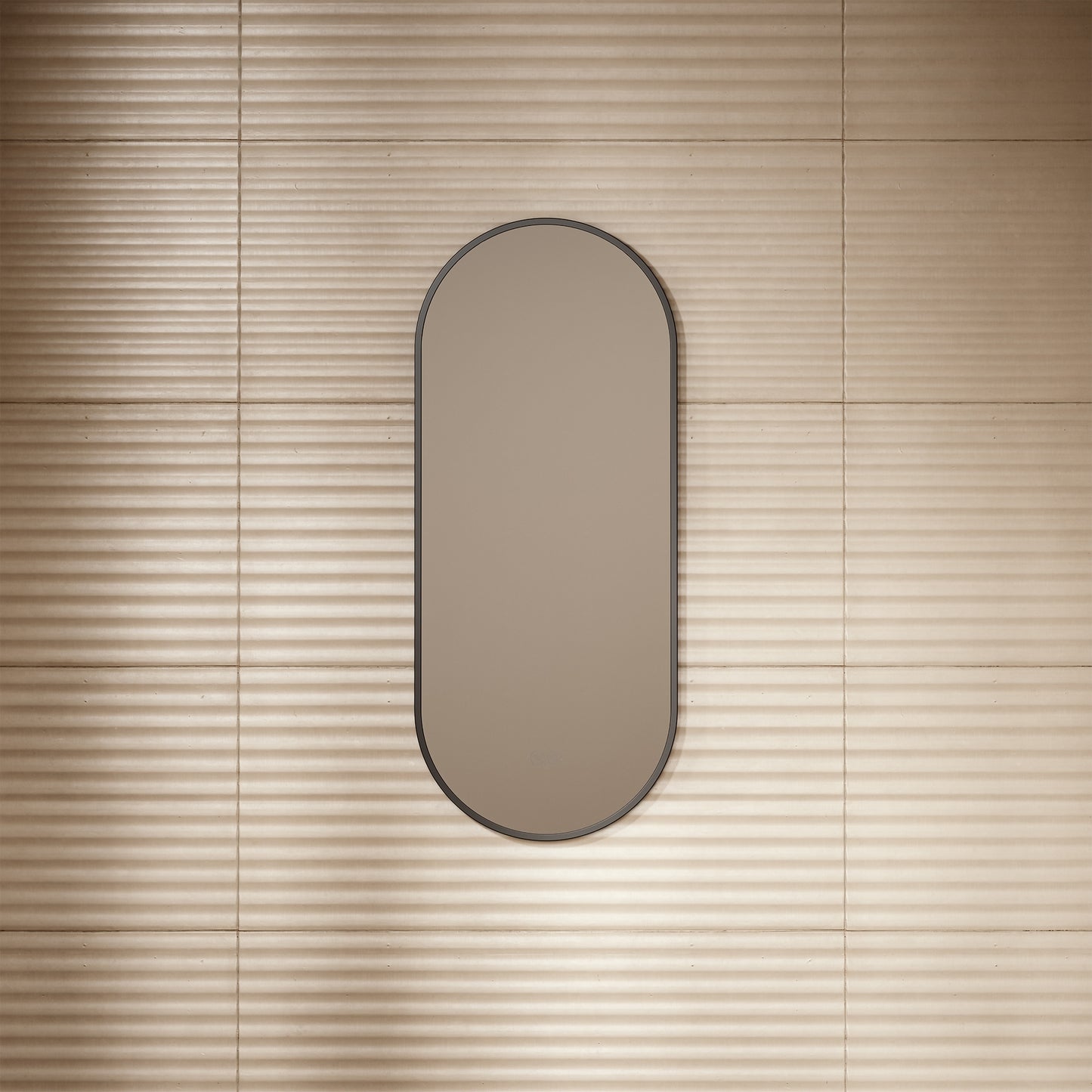 Glamora Matte Black Mirror With Natural White LED light and Demister 380mm