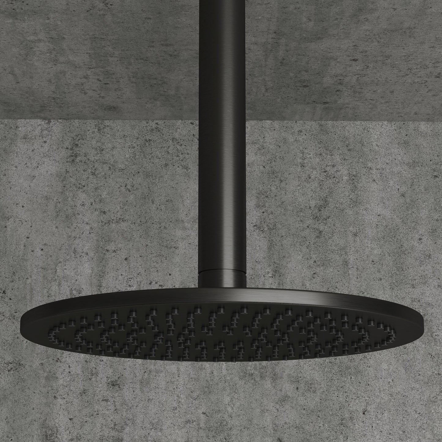 Gunmetal Ceiling Mount Shower Arm Black 200mm