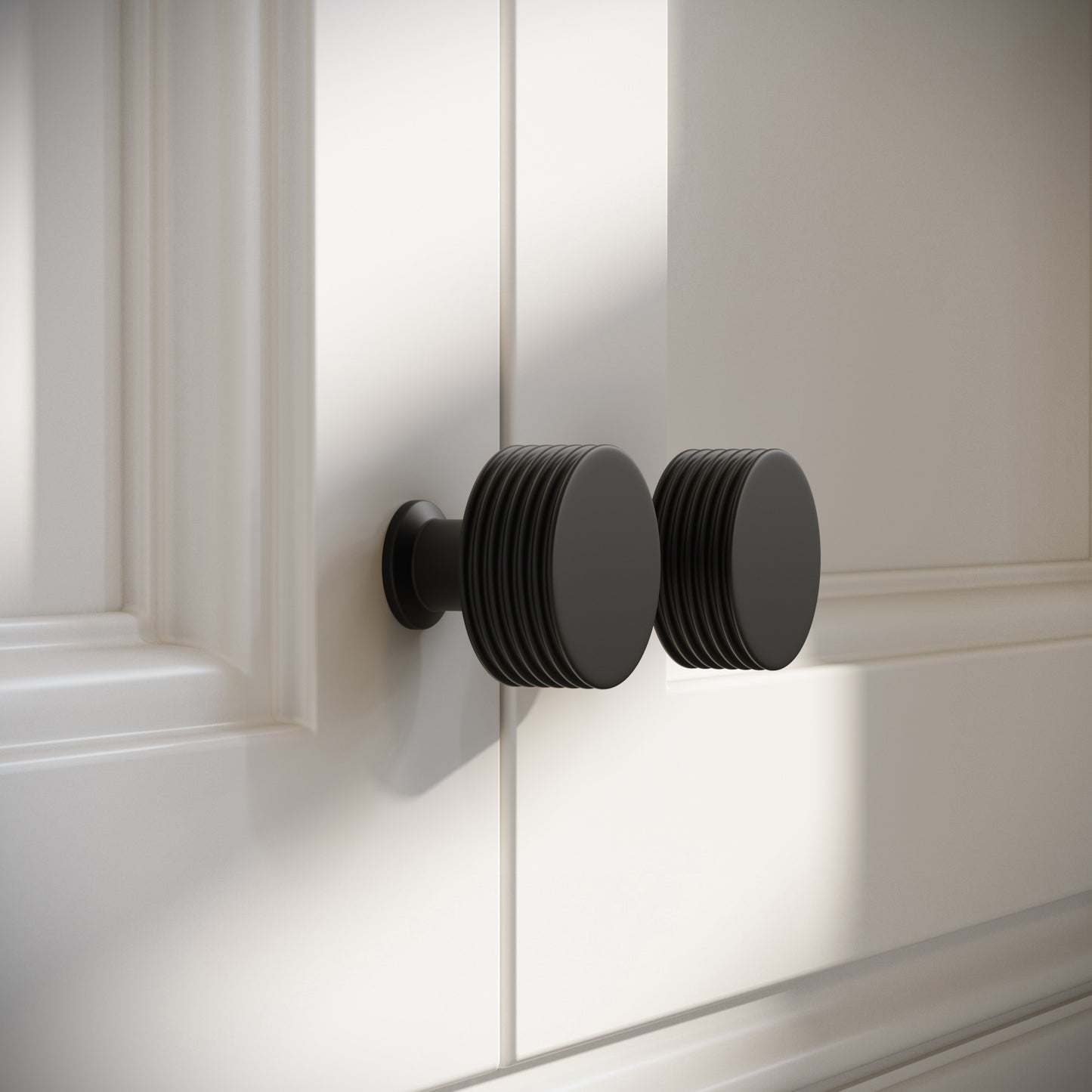 Hampton Matte Black Cabinet Knob