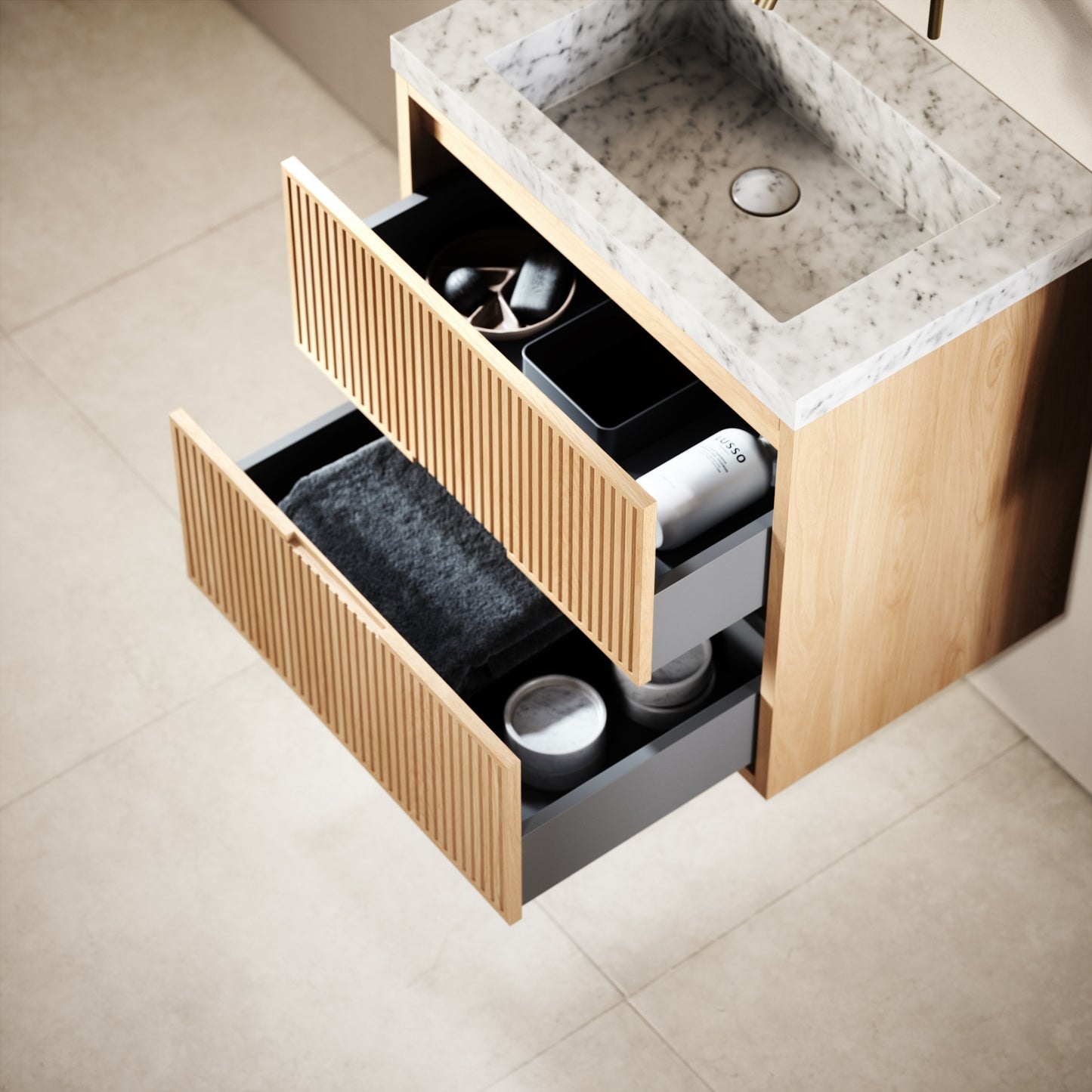 Harrington Natural Oak Vanity Unit 600-1200mm