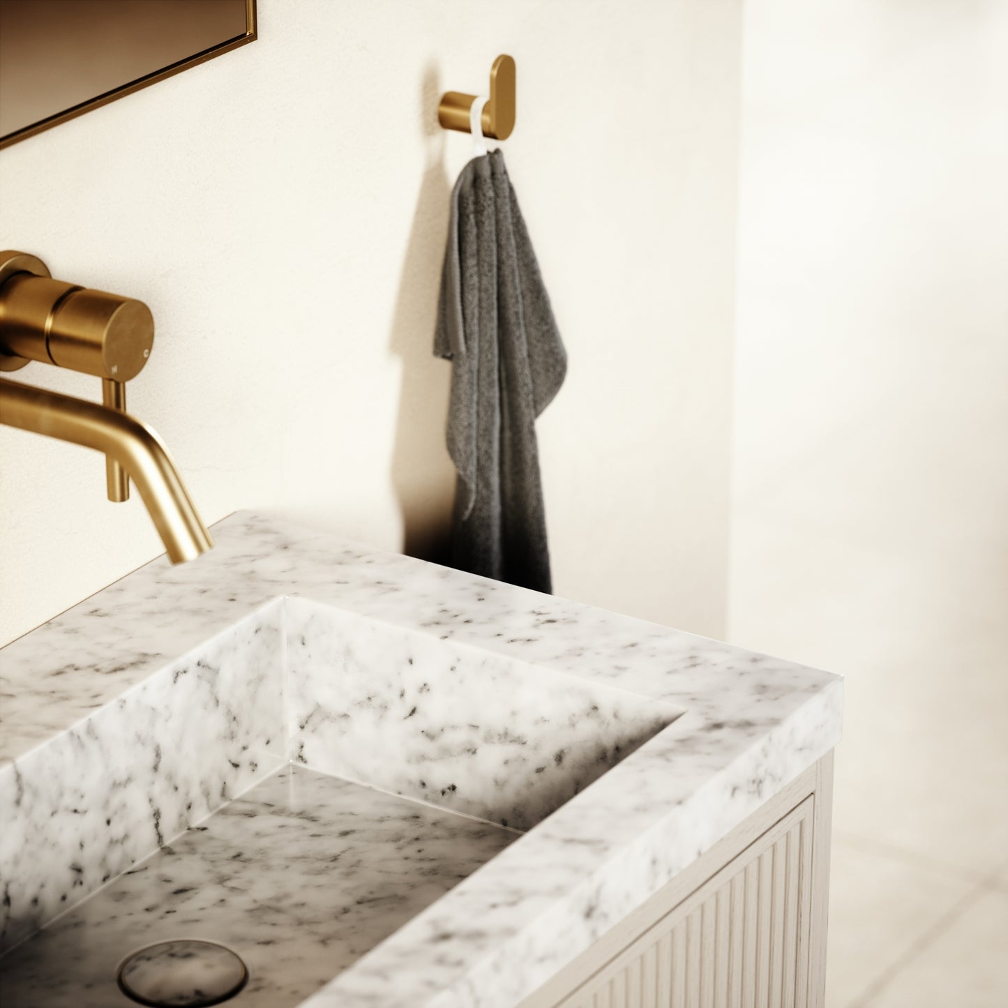 Harrington Velvet Beige Vanity Unit 600-1200mm