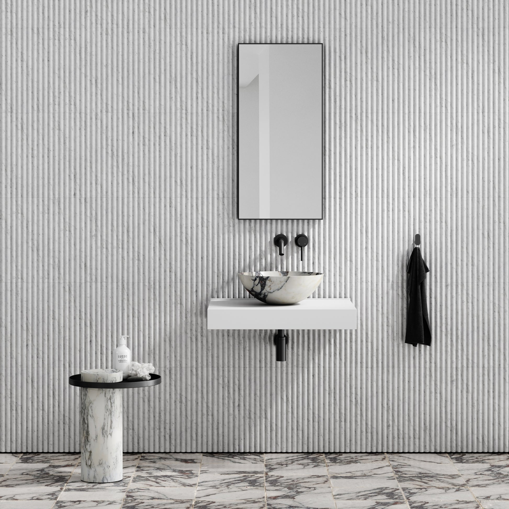 Italia Calacatta Viola Marble Countertop Basin 400mm