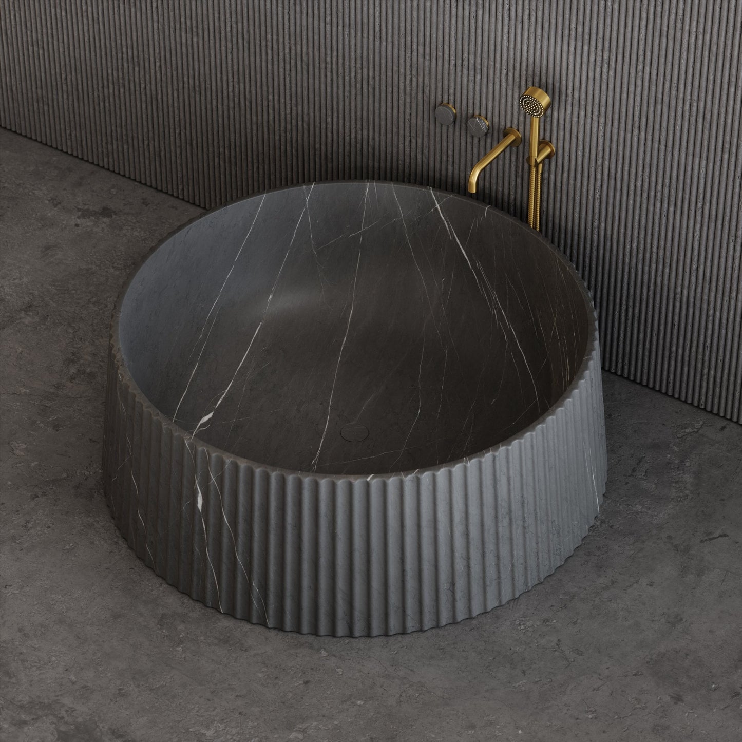 Lamp Pietra Grey Marble Freestanding Bath 1350mm