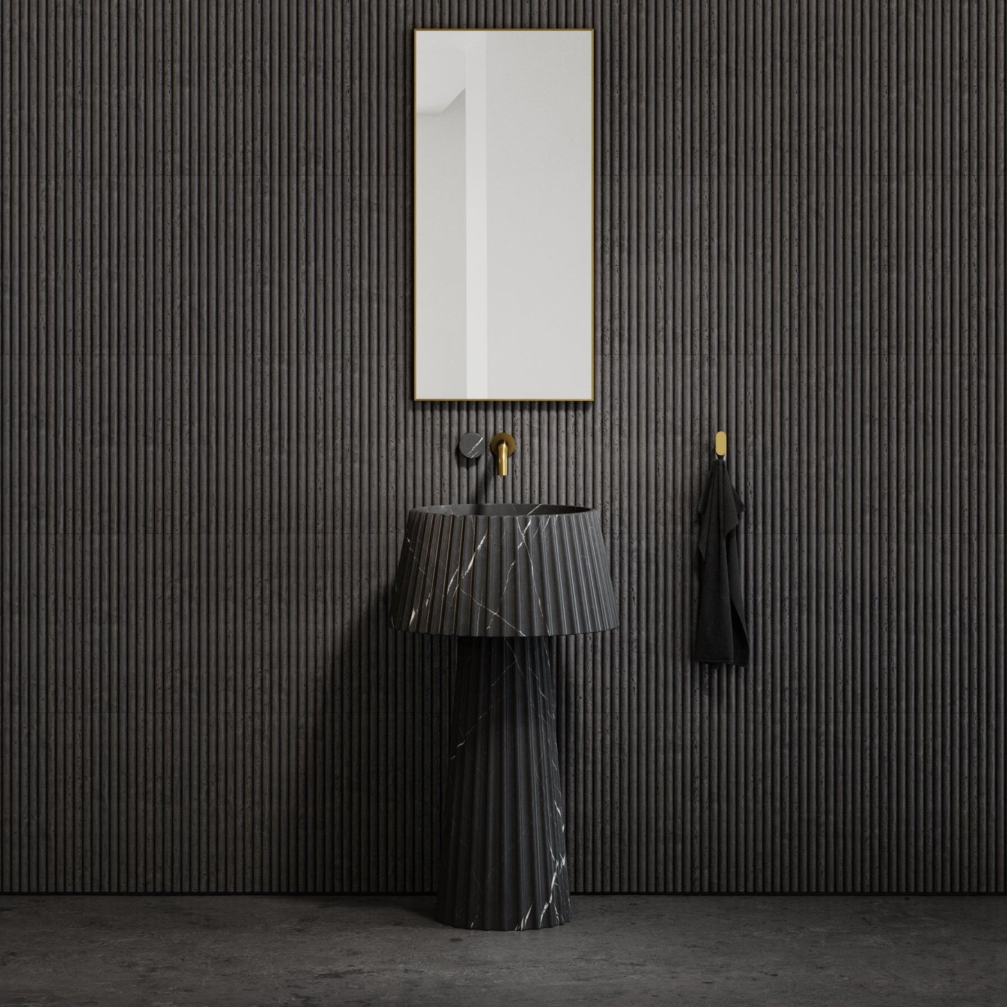 Lamp Pietra Grey Marble Pedestal Basin 500mm