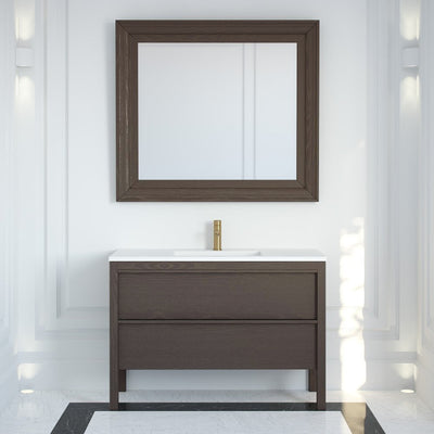 Langham Grey Oak Vanity Unit with Stone Basin 1200mm